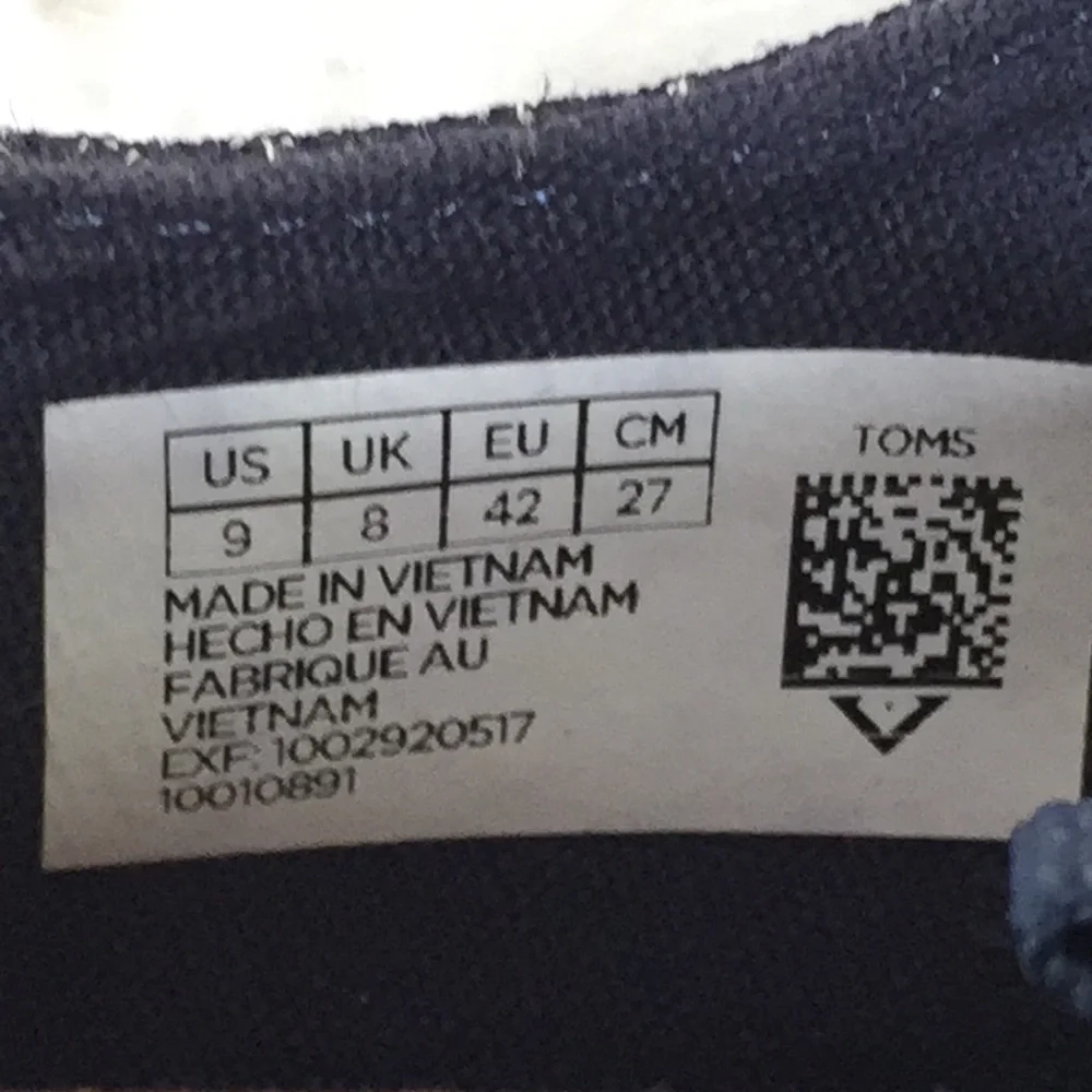 TOMS DEL REY TRAINERS SNEAKERS NAVY TWO TONE - Picture 8 of 9